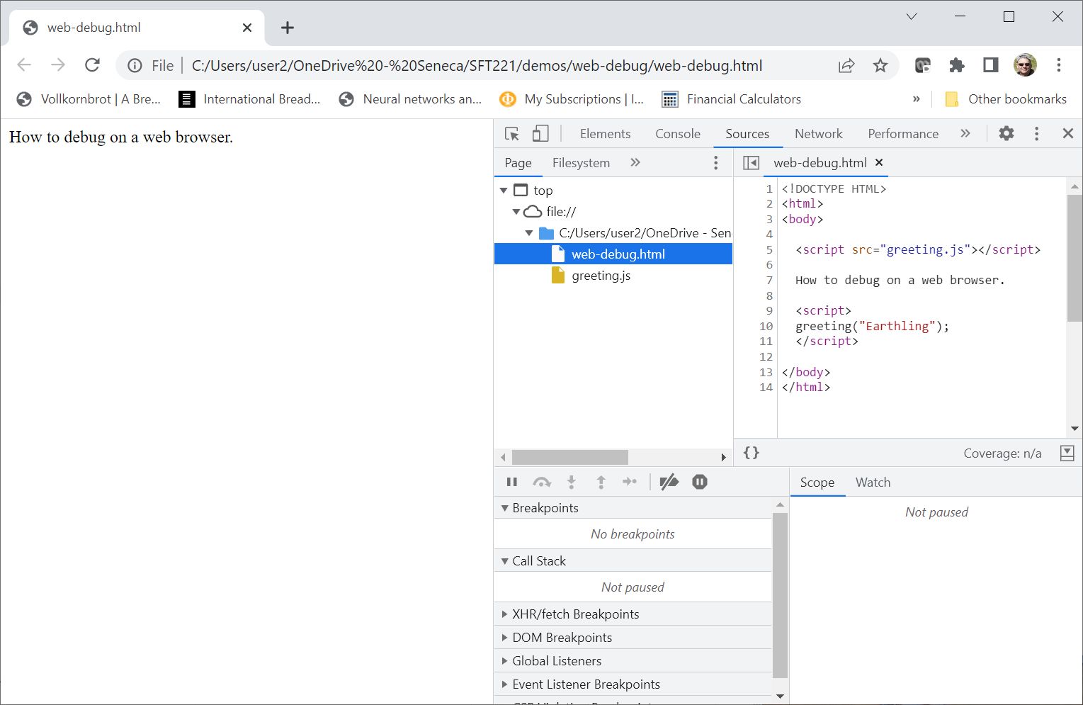 &quot;Chrome Tools showing source code.&quot; 